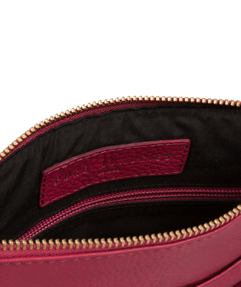 'Anne' Berry Leather Cross Body Bag image 5