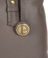 'Charity' Grey Leather Handbag