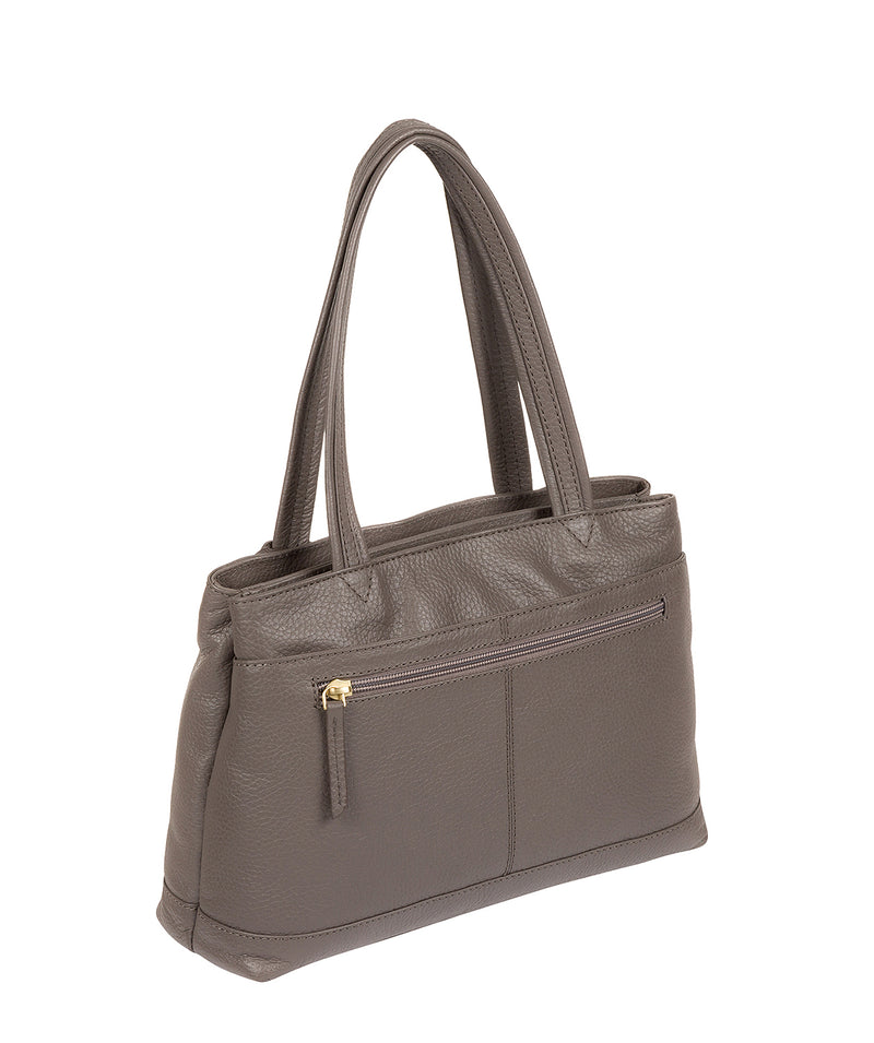 'Charity' Grey Leather Handbag