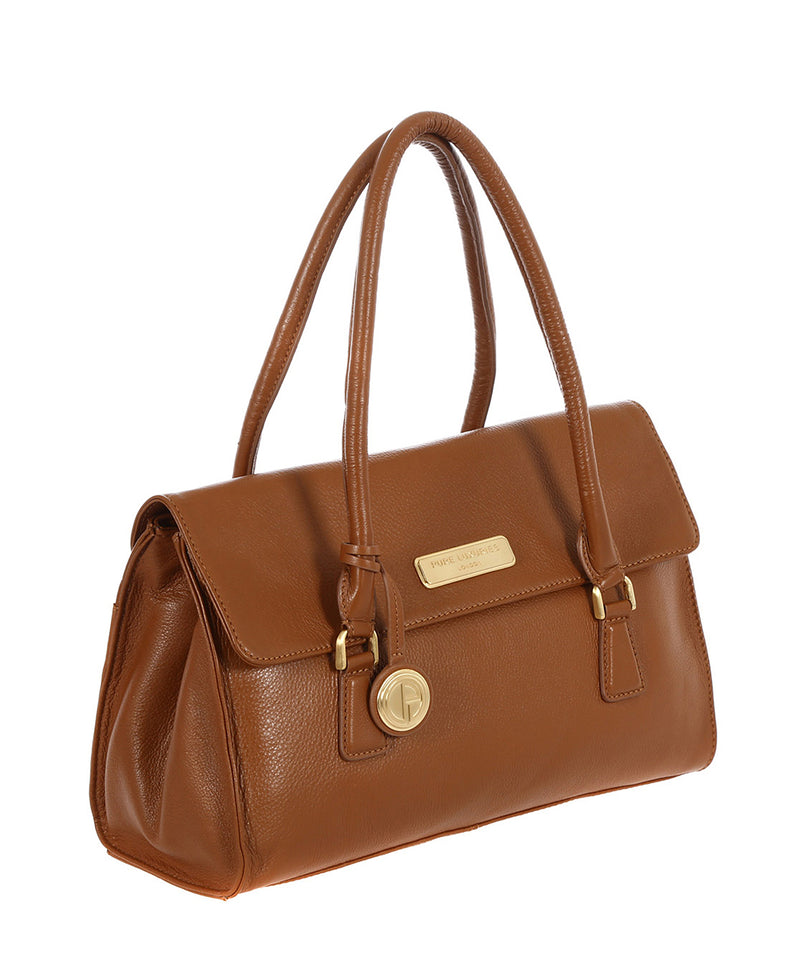 'Nicola' Tan Leather Handbag