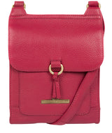 'Mabel' Berry Leather Cross Body Bag image 1