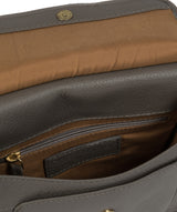 'Mabel' Grey Leather Cross Body Bag image 6