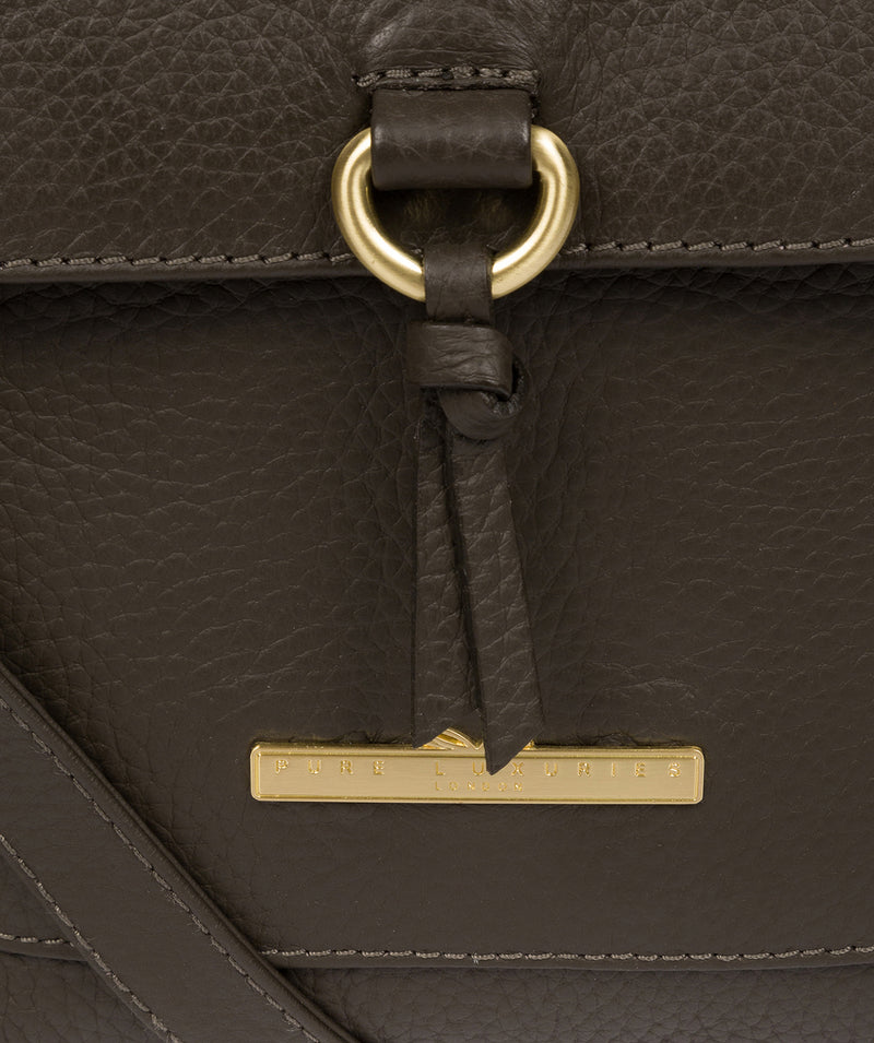 'Mabel' Olive Leather Cross Body Bag image 6