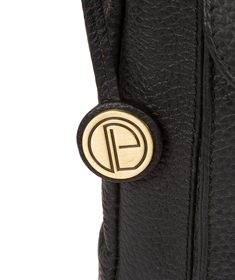 'Caroline' Black Leather Cross Body Bag