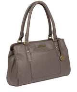 'Lettie' Grey Leather Handbag Pure Luxuries London