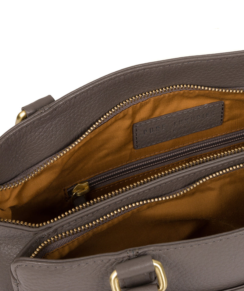 'Lettie' Grey Leather Handbag image 5