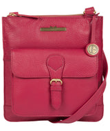 'Heather' Berry Leather Cross Body Bag image 1
