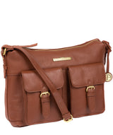 'Natasha' Dark Tan Leather Shoulder Bag image 3
