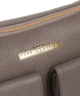 'Natasha' Grey Leather Shoulder Bag image 7