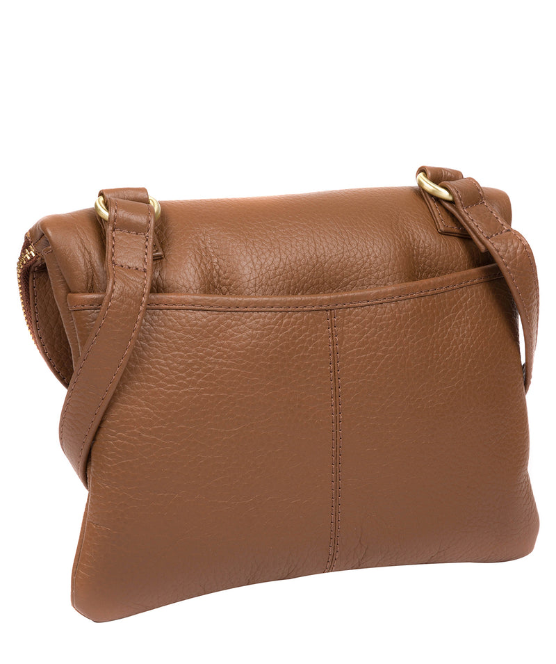'Sheryl' Dark Tan Leather Cross Body Bag image 3