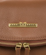 'Sheryl' Dark Tan Leather Cross Body Bag image 6