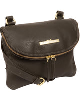 'Sheryl' Olive Leather Cross Body Bag Pure Luxuries London