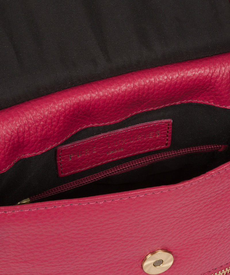 'Keala' Berry Leather Cross Body Bag