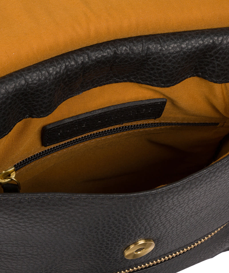 'Keala' Black Quality Leather Cross-Body Bag