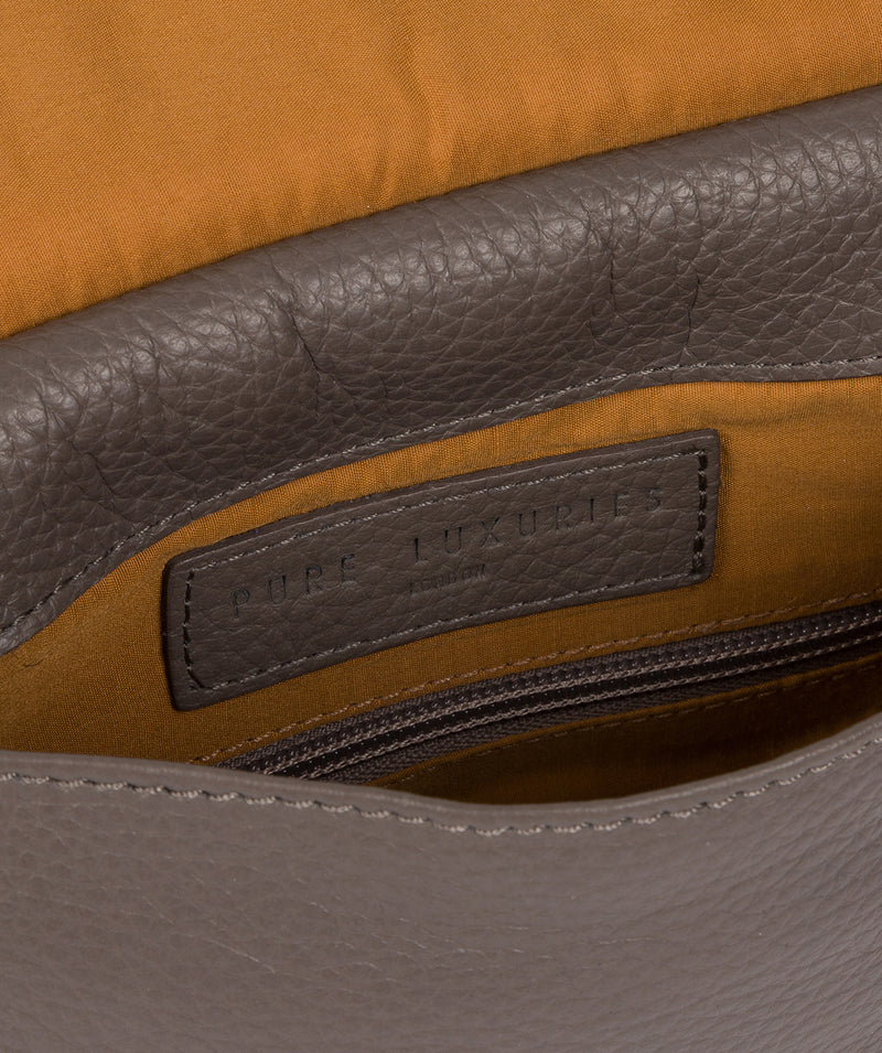 'Keala' Grey Leather Cross Body Bag image 5