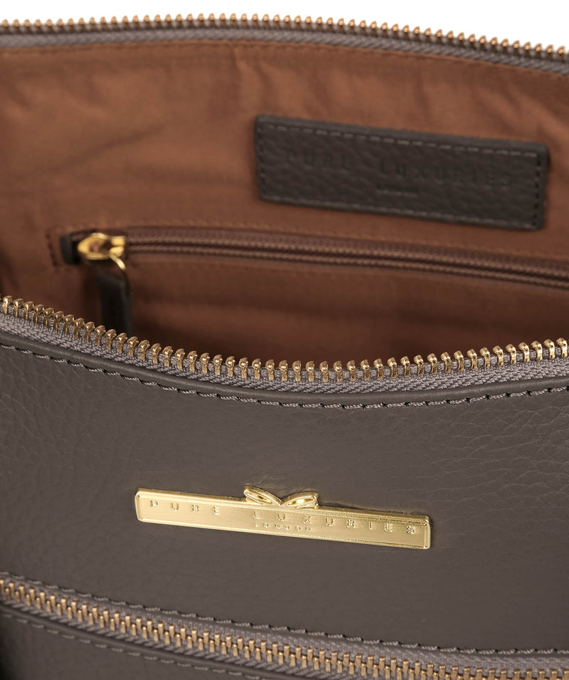 'Laurel' Grey Leather Handbag image 4