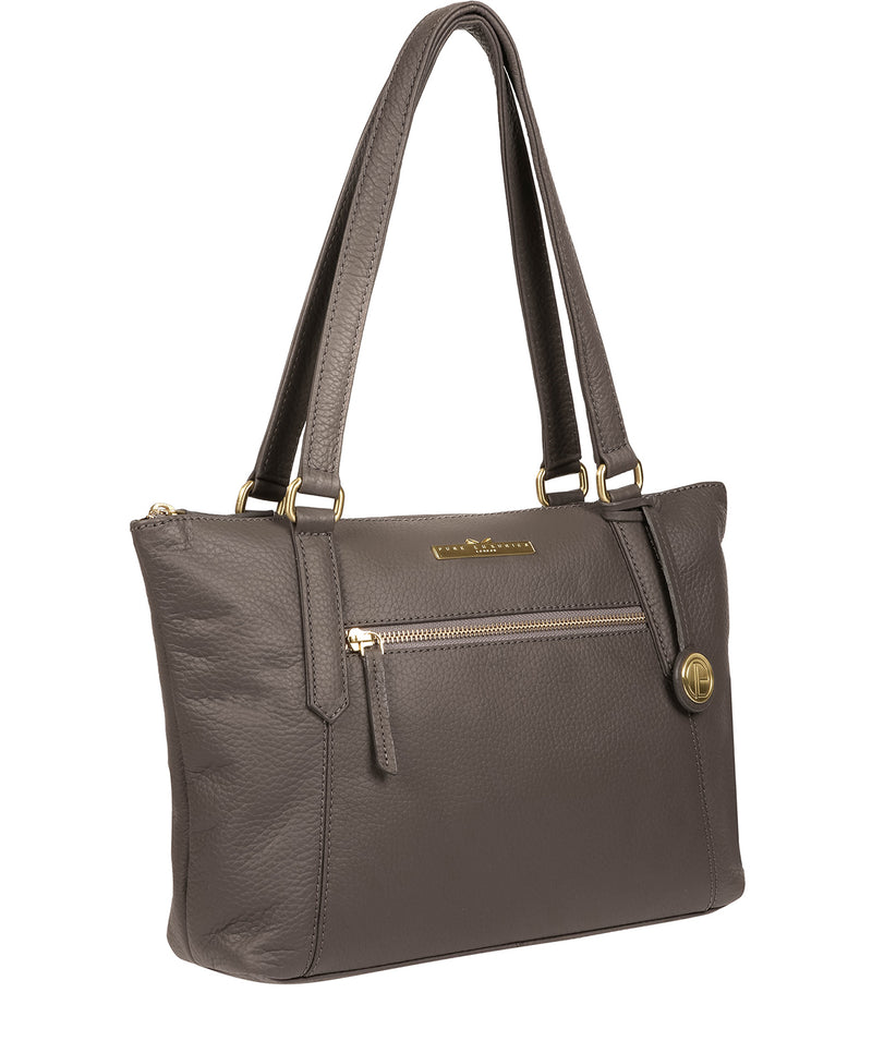 'Laurel' Grey Leather Handbag image 5