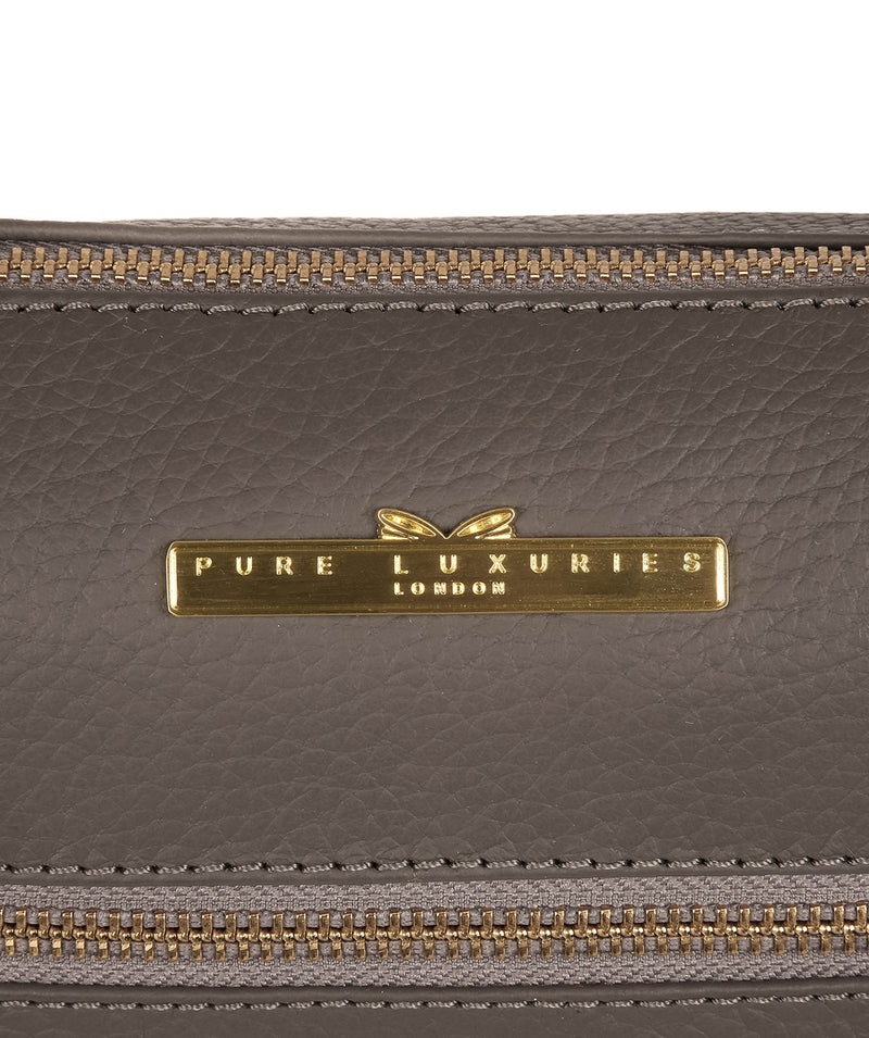 'Laurel' Grey Leather Handbag image 6