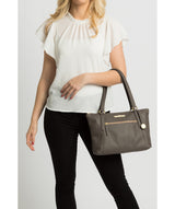 'Laurel' Grey Leather Handbag image 2