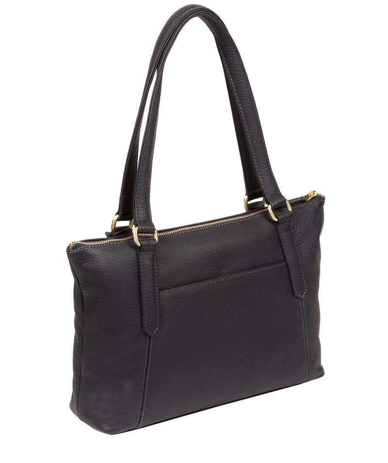 'Laurel' Navy Leather Handbag image 3