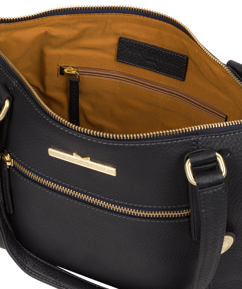 'Laurel' Navy Leather Handbag image 4