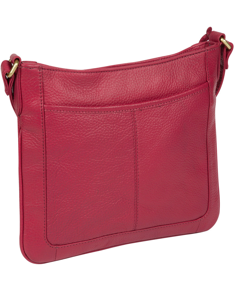 'Lily' Berry Leather Cross Body Bag