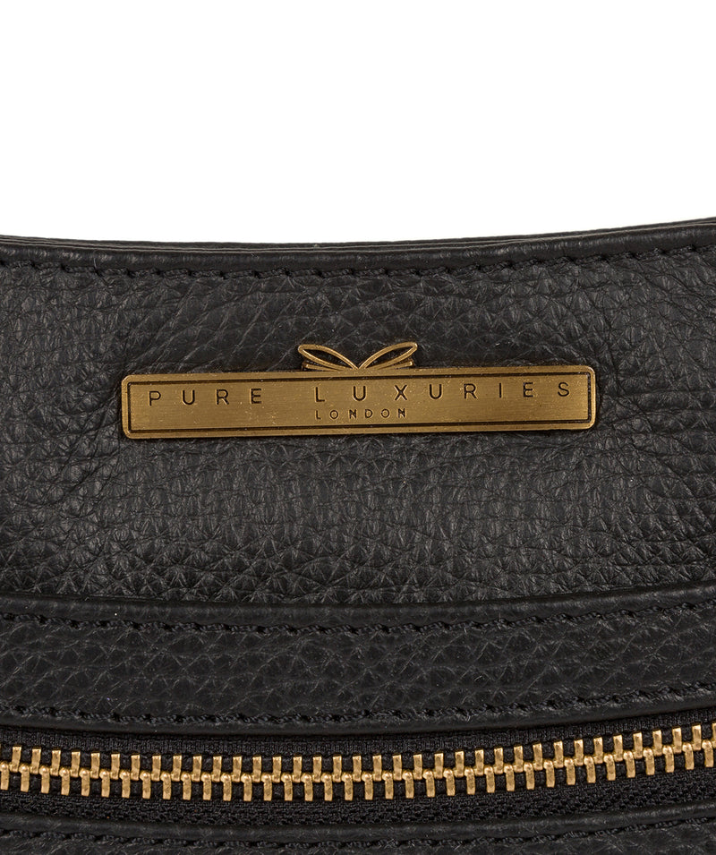 'Lily' Black Leather Cross Body Bag image 6