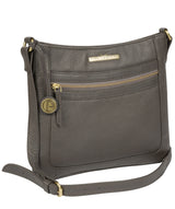 'Lily' Grey Leather Cross Body Bag image 3