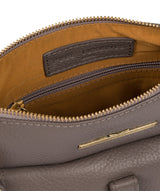 'Kaede' Grey Leather Cross Body Bag image 5