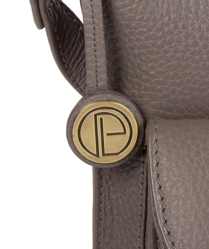'Kaede' Grey Leather Cross Body Bag image 6