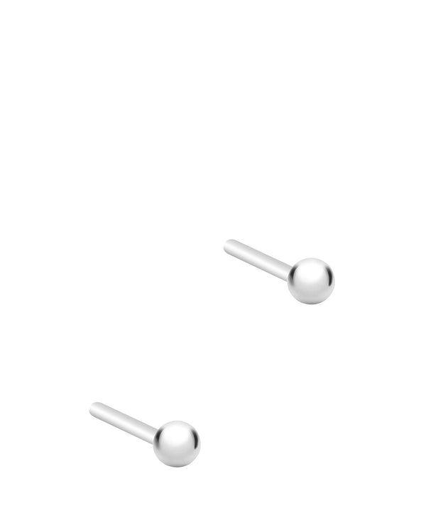 'Zulema' Sterling Silver Ball Stud Earrings Pure Luxuries London