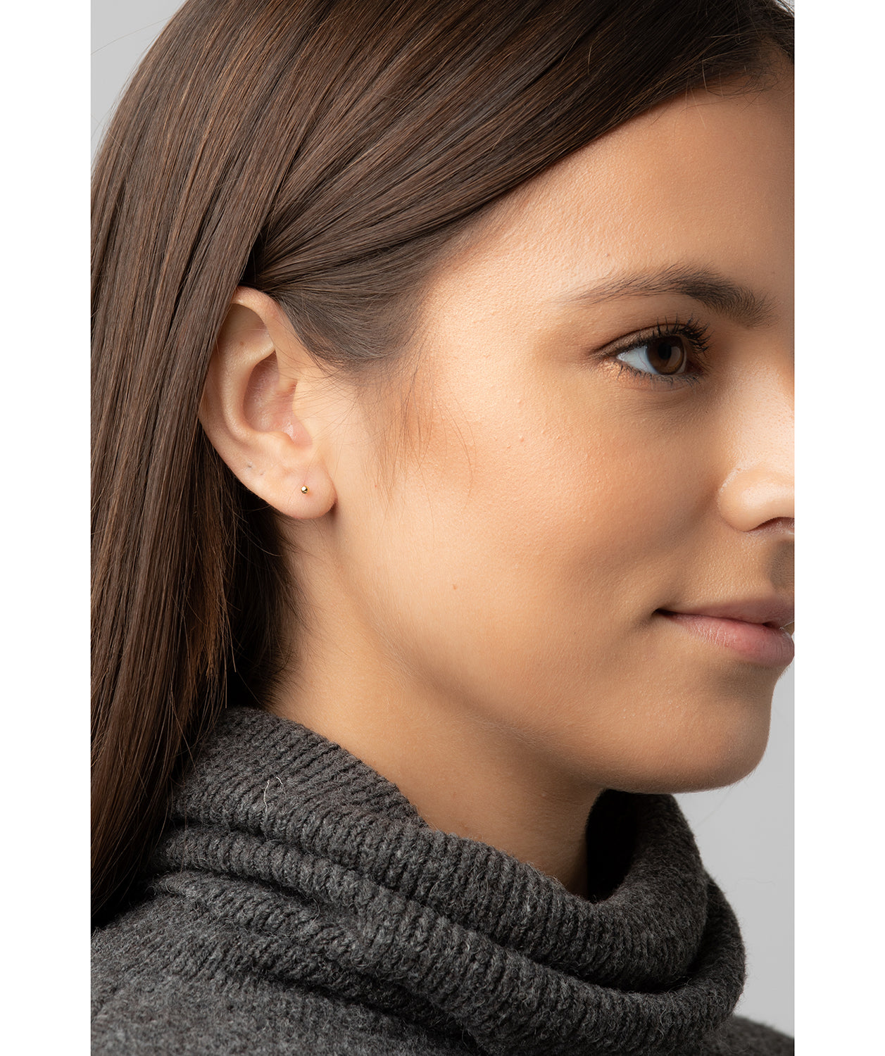 Zulema stud earrings rear profile showing secure fastening