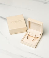 Gift Packaged 'Pelmo' 18ct Rose Gold Plated 925 Silver Minimalistic Drop Earrings