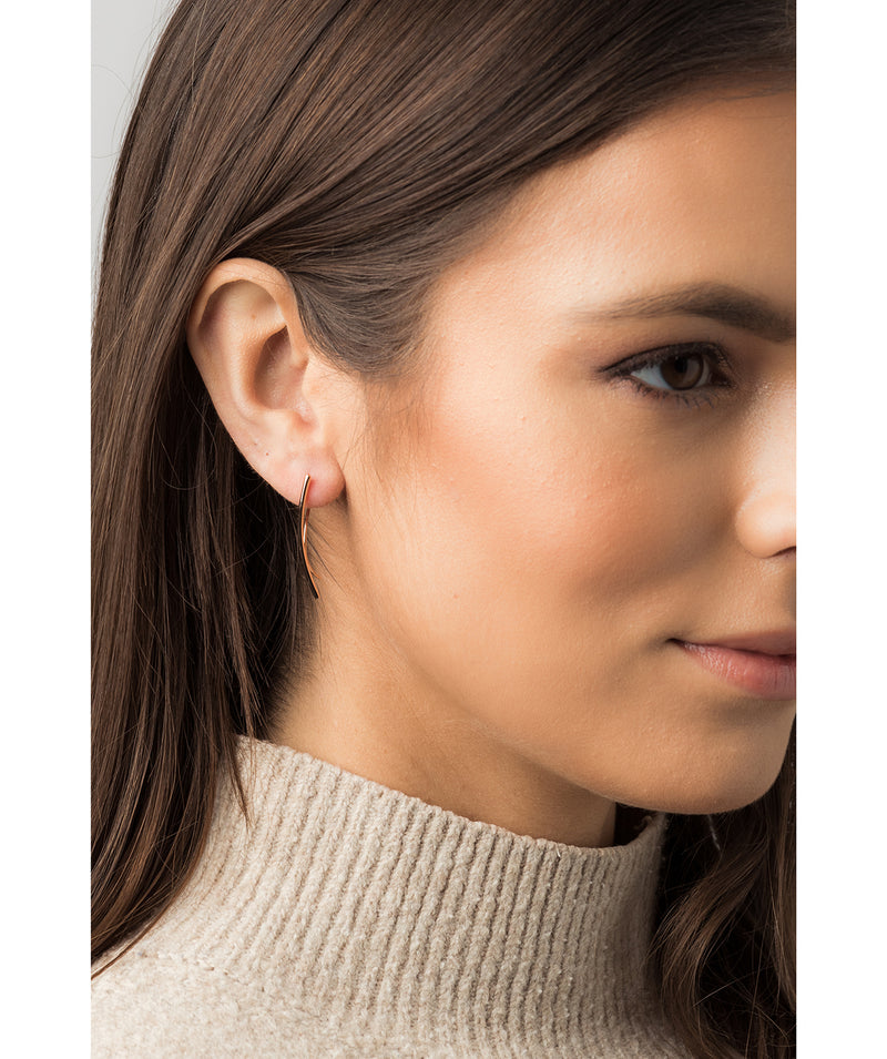 Copy of Gift Packaged 'Pelmo' 18ct Yellow Gold Plated 925 Silver Minimalistic Drop Earrings