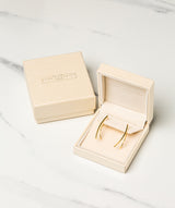 Gift Packaged 'Pelmo' 18ct Yellow Gold Plated 925 Silver Minimalistic Drop Earrings