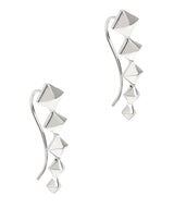 Gift Packaged 'Sirino' 925 Silver Diamond Design Earrings