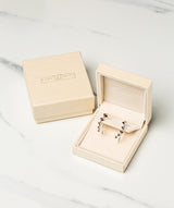 Gift Packaged 'Sirino' 925 Silver Diamond Design Earrings