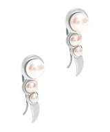 Gift Packaged 'Miletto' 925 Silver & Freshwater Pearl Earrings
