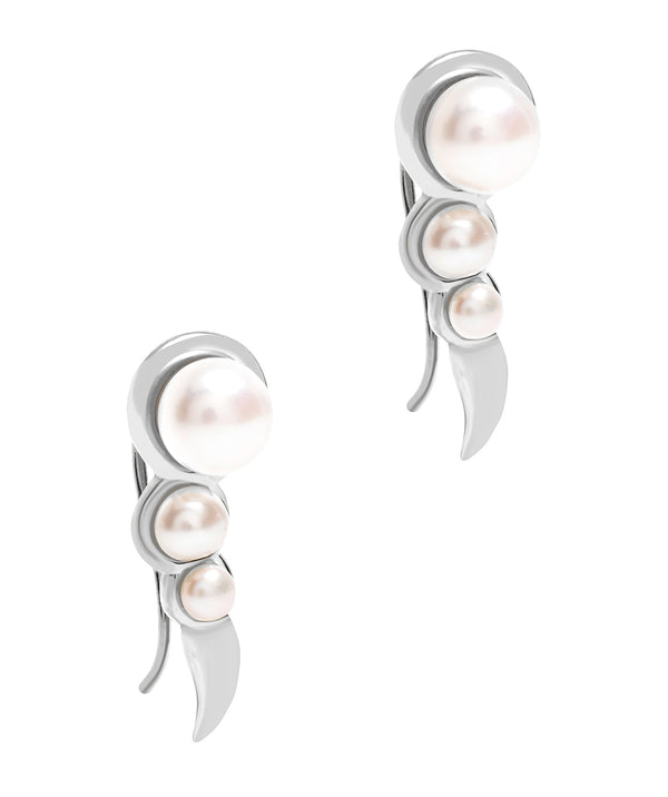 Gift Packaged 'Miletto' 925 Silver & Freshwater Pearl Earrings