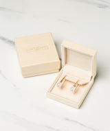 Gift Packaged 'Libration' 18ct Rose Gold Plated 925 Silver & Freshwater Pearl Drop Earrings