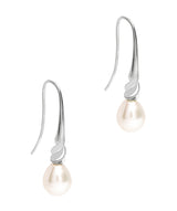 Gift Packaged 'Libration' 925 Silver & Freshwater Pearl Drop Earrings