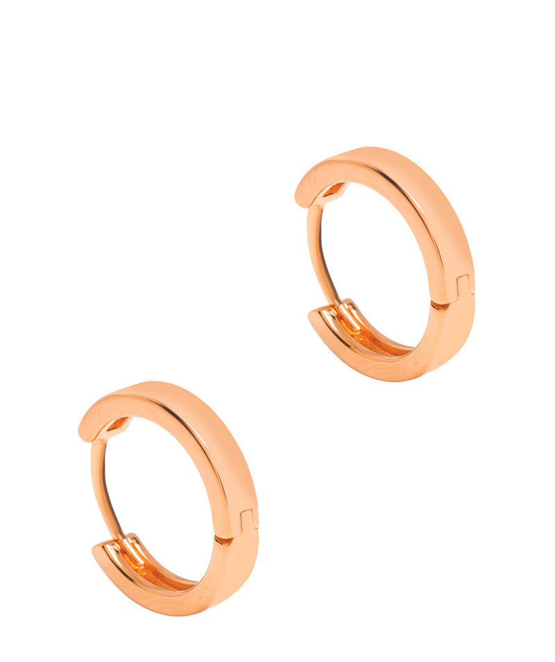 Gift Packaged 'Alura' 18ct Rose Gold Plated 925 Silver Minimalist Hoop Earrings