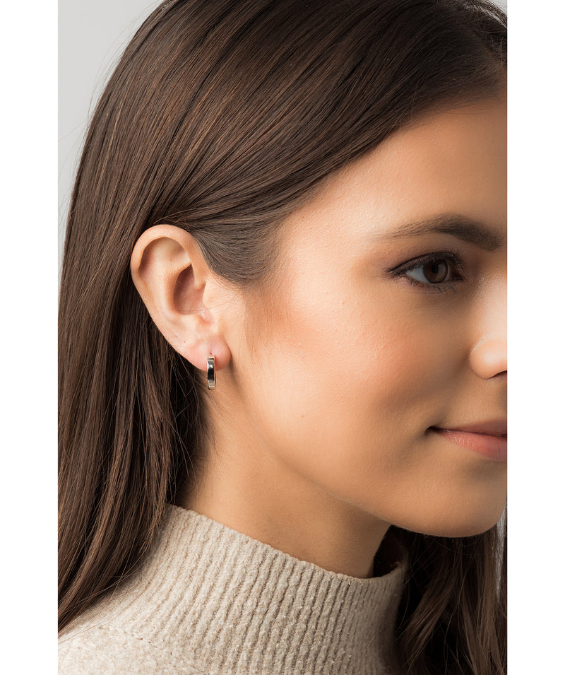 Gift Packaged 'Alura' 925 Silver Minimalist Hoop Earrings