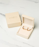 Gift Packaged 'Noir' 18ct Rose Gold Plated 925 Silver Hoop Earrings