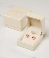 Gift Packaged 'Viviane' 18ct Rose Gold Plated 925 Silver Heart Earrings