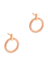 Gift Packaged 'Hervey' 18ct Rose Gold Plated 925 Silver & Cubic Zirconia Earrings