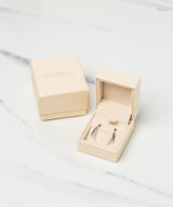 Gift Packaged 'Hobart' 925 Silver & Cubic Zirconia Wishbone Earrings