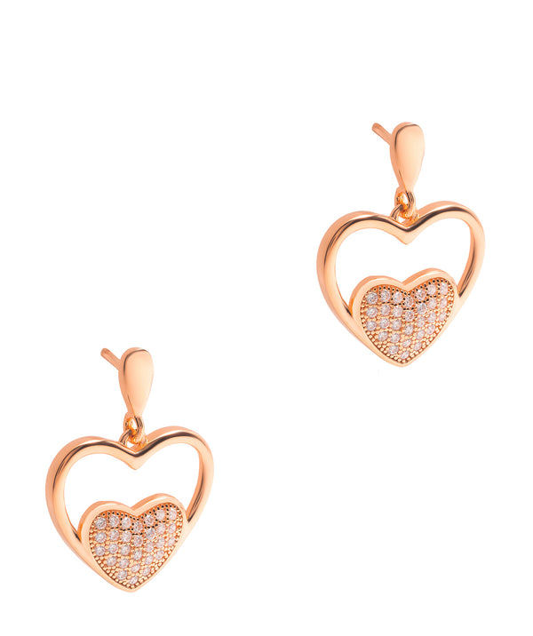 Gift Packaged 'Garcia' 18ct Rose Gold Plated 925 Silver & Cubic Zirconia Earrings