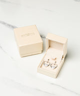 Gift Packaged 'Garcia' 925 Silver & Cubic Zirconia Heart Earrings