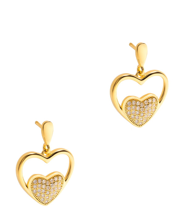 Gift Packaged 'Garcia' 18ct Yellow Gold Plated 925 Silver & Cubic Zirconia Earrings